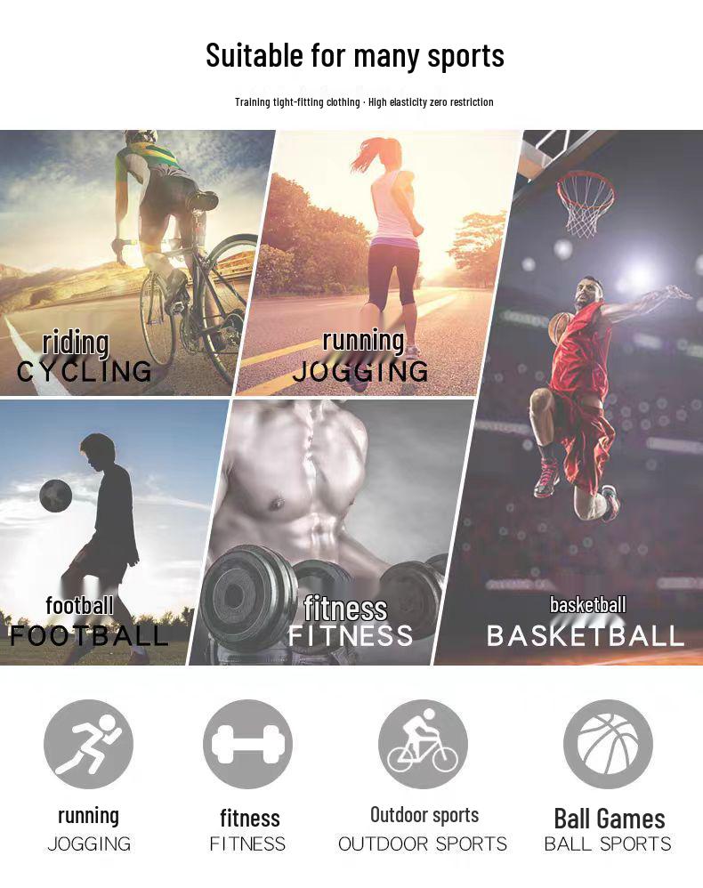 Men's Quick-Dry High Elastic Velvet Warm Sports Set - Long Sleeve Fitness & Training Gear for Basketball & Football.