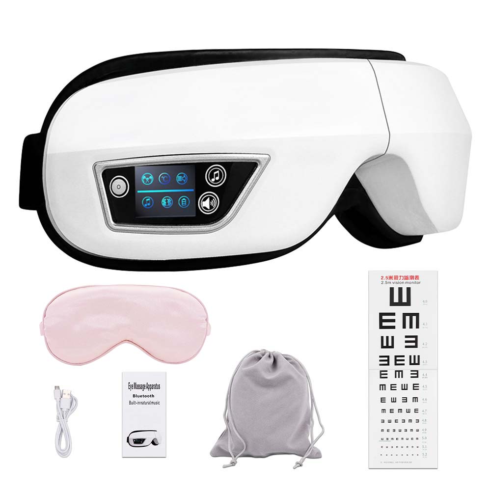 6D Smart Vibration Eye Massager Airbag Compress Eye Care Instrument Bluetooth Music Eye Massage Sleepping Mask Relaxing Fatigue