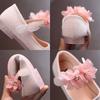 Lente Zomer Meisjes Jurk Prinses Leren Schoenen Kant Glanzende Bloem Zachte Zool Flats Optreden Feest Wit Bruiloft Sandalen
