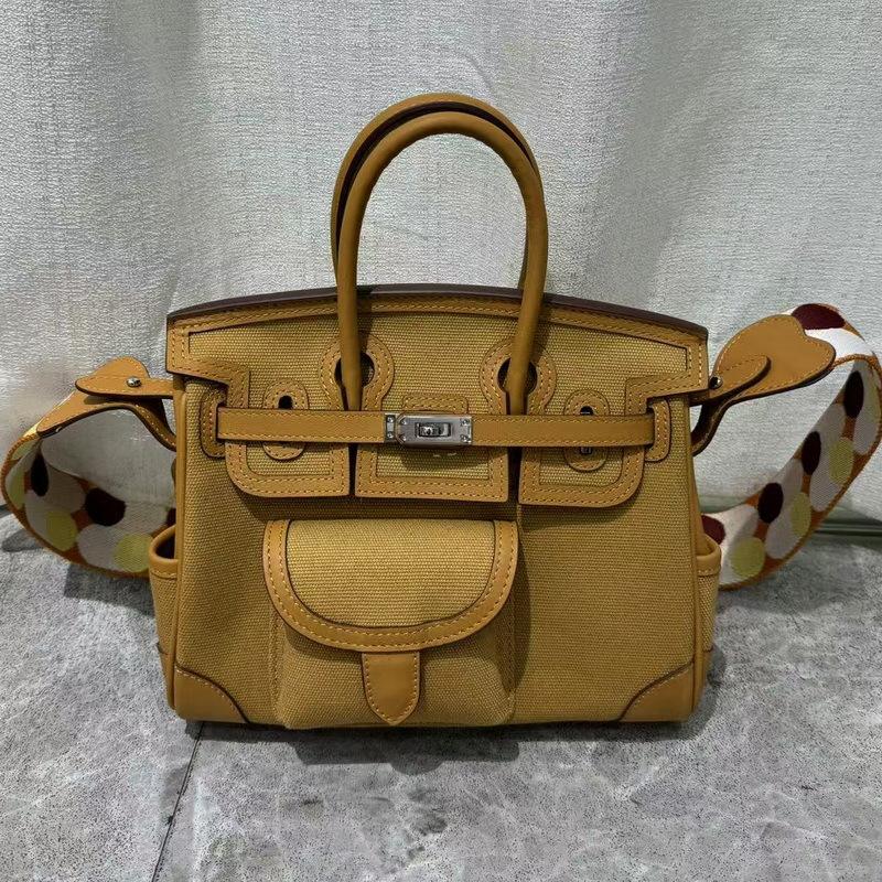 

Новая женская сумка из натуральной кожи с модной сумкой-вставкой из холста, вязаный плечевой ремень, ручная одноплечевая диагональная крестообразная женская сумка 25x14x19cm