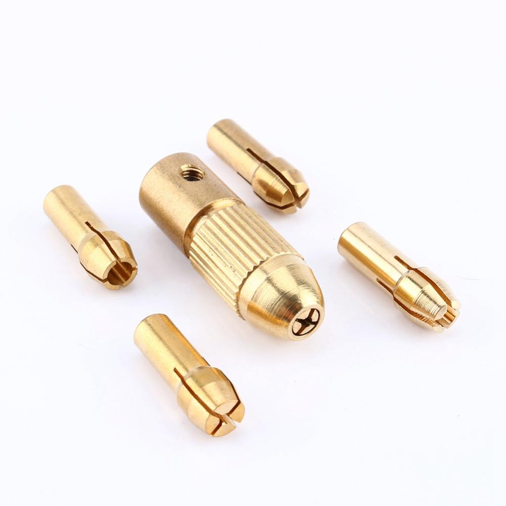 3 Sets Brass Material Drill Bit Collet Set Micro Drill Collet Chuck  For Rotary Tools