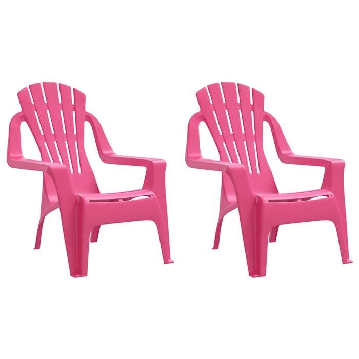 VidaXL Chaises de jardin pour enfants lot de 2 rose 37x34x44 cm PP 364741