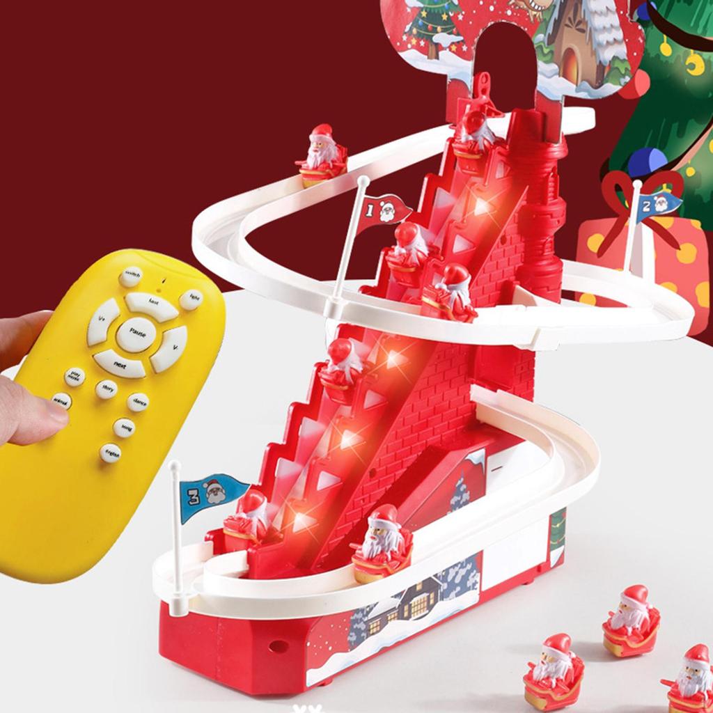 Electric Climbing Ladder Santa Claus ,Ladder Up and Down Musical Doll