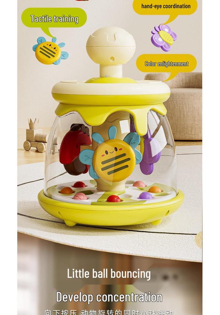 Children's Insect Carousel Jumping Ball Toy – Early Education & Soothing Gift for Babies