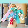 Bedårande Miku Hatsune Nyckelring Söt Tecknad Silikon Väskberlock Biltillbehör