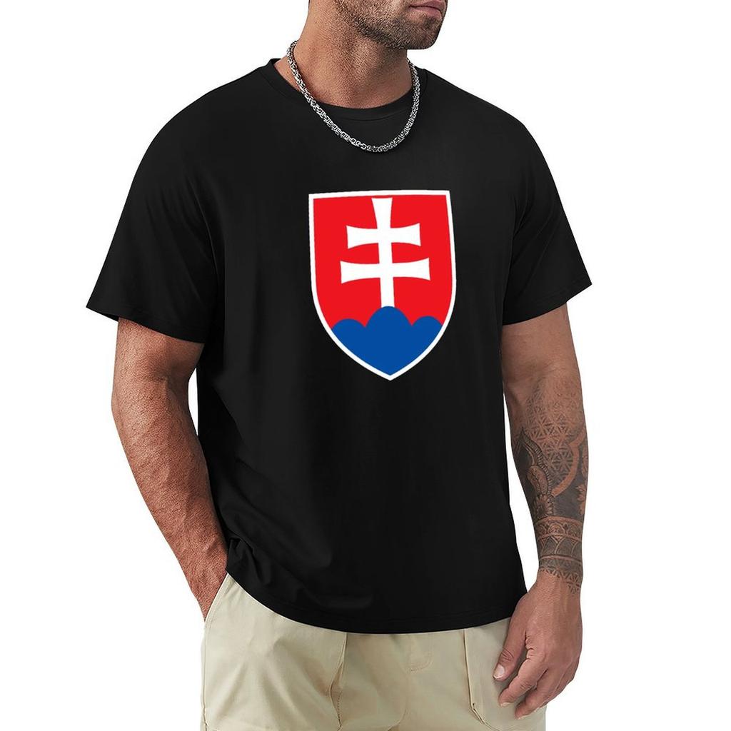 Slovakia Coat of Arms T-Shirt Plus Size Street Tee