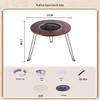 OEING Outdoor Smokeless Charcoal BBQ & Folding Table