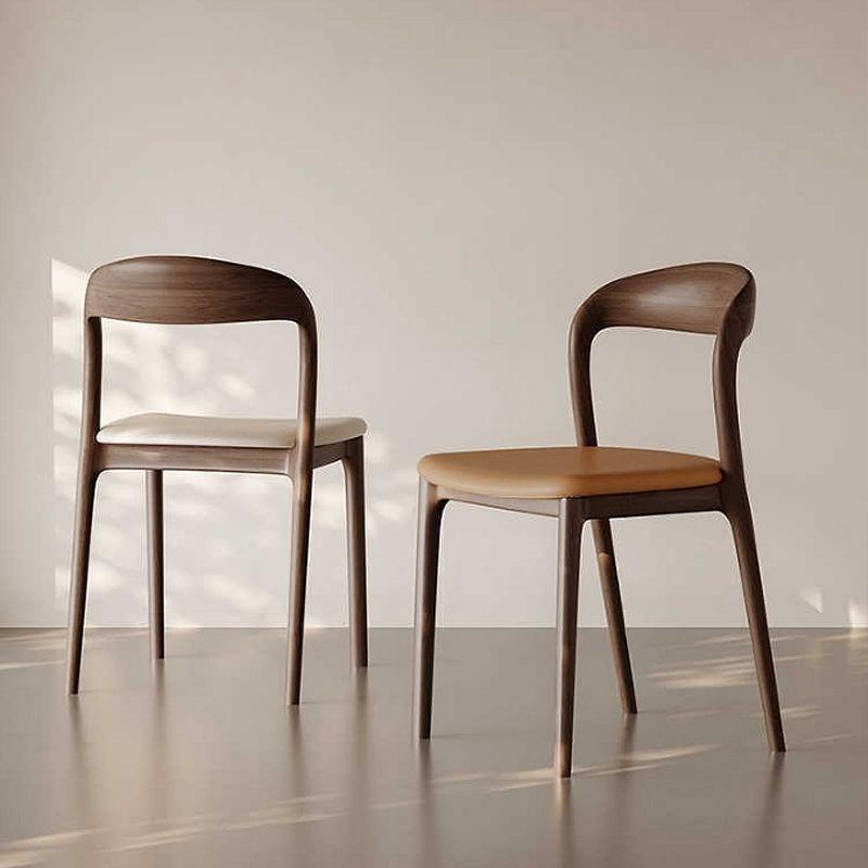 Italian Vintage-Style Minimalist Solid Wood Dining Chair for Home, Hotel, or Study Room.