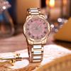 Women Quartz Watch Rhinestone Camellia Wrist Watches for Female Clock