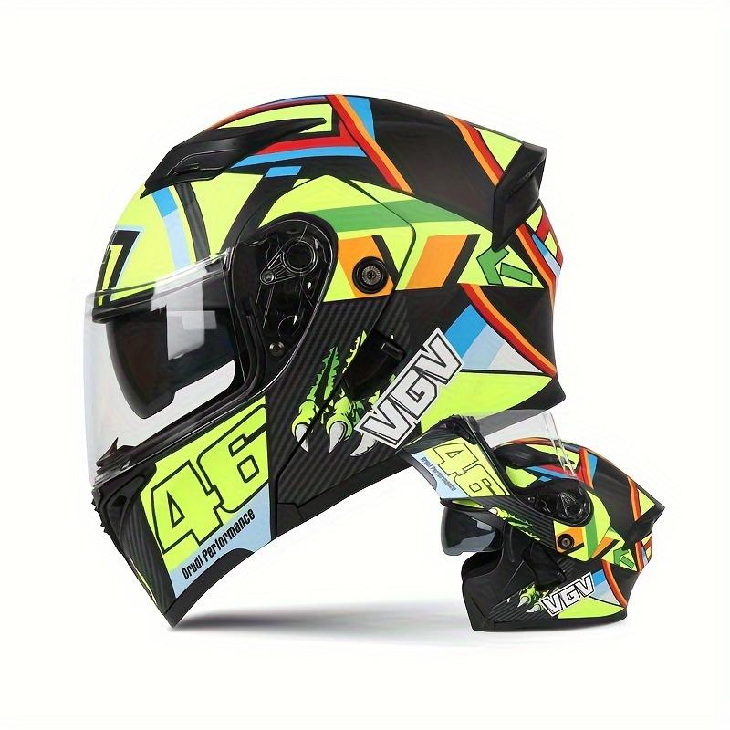 

Мотоциклетный шлем VGV 90, мужской шлем с полной защитой и двойным визором, откидной шлем для путешествий и ралли на все сезоны M бежевый