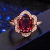 Lindon Classic Copper Alloy Zircon Ring Ladies Jewelry Wedding Promise Party Gift