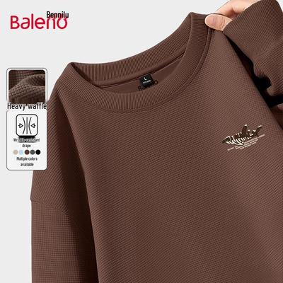 Baleno Herren Waffelstrick Locker Geschnittenes Sweatshirt