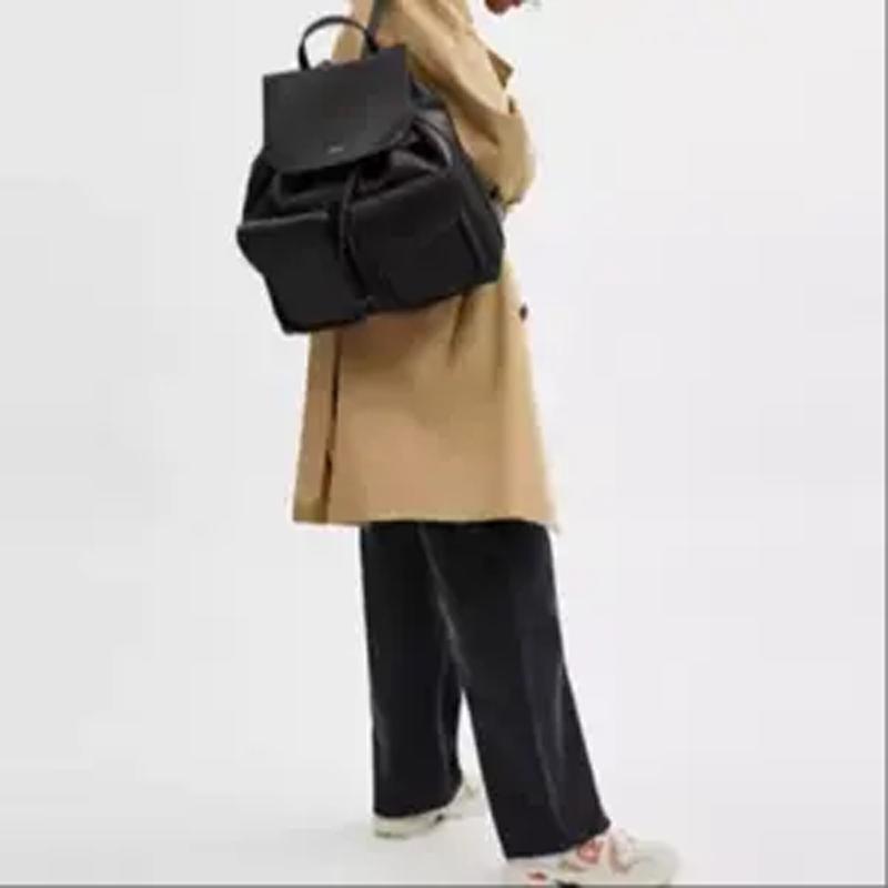 COACH Crosby 36 Logo Adjustable Strap Calf Leather Backpack Large Women's Black