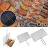 Stainless Steel Fish Grilling Rack Square Double-sided Meat Grilling Rack High Temperature Resistant Thickened Grilled Fish Net