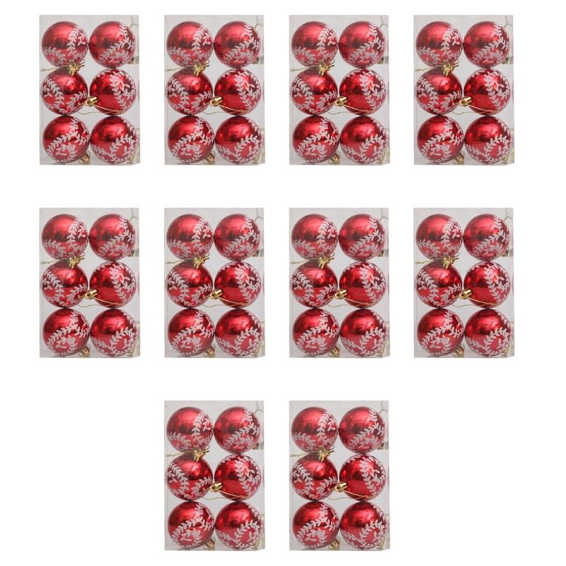 10 Box Christmas Tree Hanging Decoration Colorful Decorative Baubles Stylish Window and Door Ornament Party Supplies