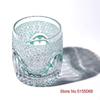 Japanese Top Edo Kiriko Hand Carving Crystal Whiskey Glass Green Chrysanthemum Sea Wave Brandy Liquor Snifter Wine Cup Drinkware