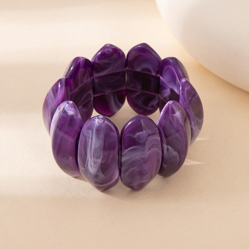 Personalizovaný Spojovaný Elastický Korálkový Náramek Niche Barva Rozmazaný Akrylový Náramek Větrný Náramek