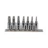 SIGNET 21877 Black Hex Lobe Bolt Remover Socket Set 7-Piece 6.3mm (1/4") Drive