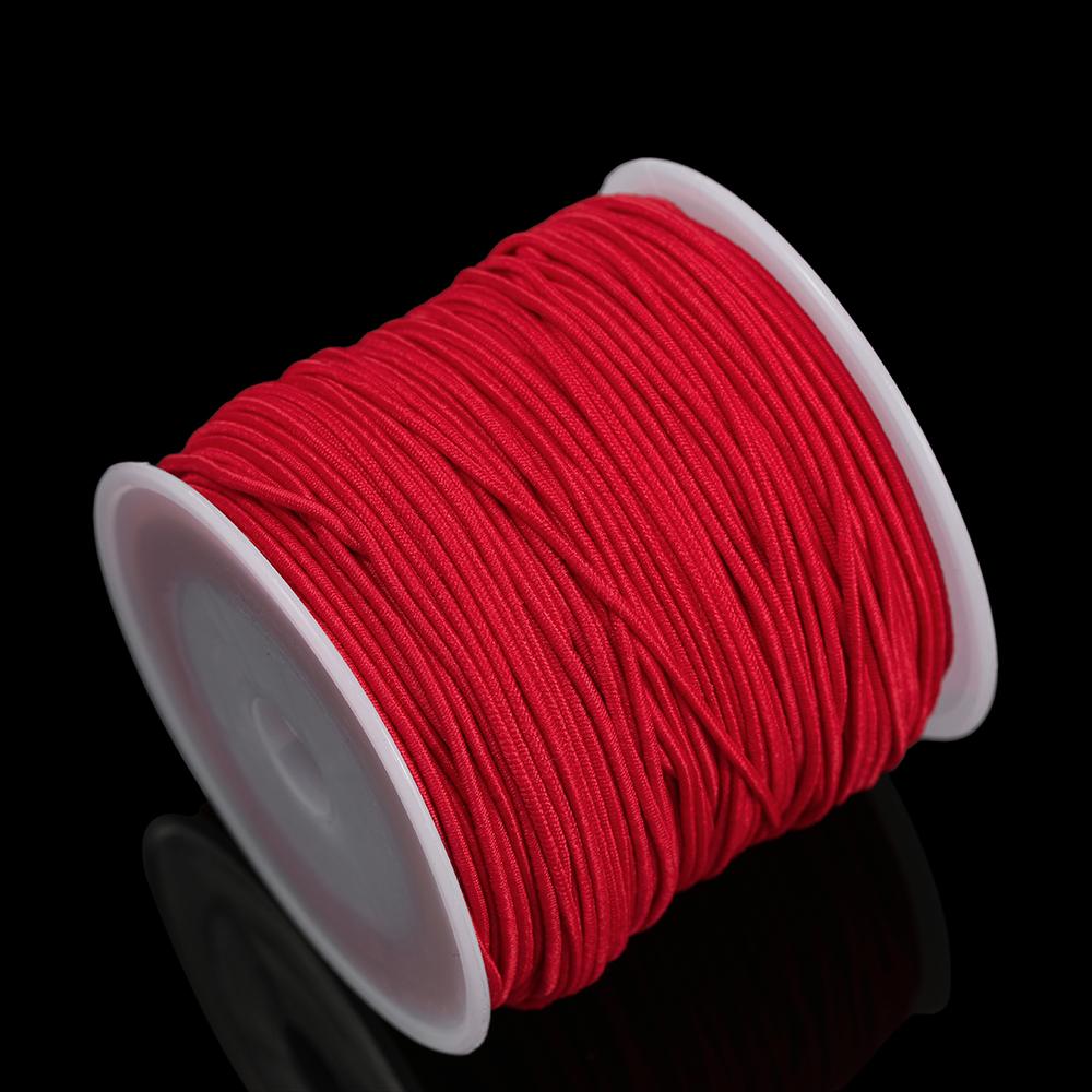 1Roll Cotton Fiber Elastic Beading Cord 1.2/1.5mm Stretchy Crafting Thread String For DIY Jewelry Making Bracelet Necklace