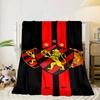 Football Club Emblem Lion Blanket Flannel Blanket for Bed, Sofa, Camping, Hiking, Picnic Essentials, Gift for Family Fan Gifts