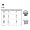 Hexagonal Flange End Cap 1/8 "1/4" 3/8 "1/2" 3/4 "1" -2 "BSP Male Thread 304 Stainless Steel Pipe Fitting - Oil Plug, Pipe Plug