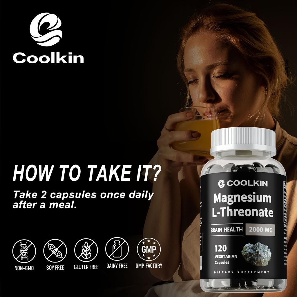 Capsule Amestecate L-Magnesiu Treonat, complet naturale, 2000 mg per porție, ușor absorbabile, potrivite atât pentru bărbați, cât și pentru femei.