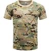 Men's 3D Printed Short Sleeve Military Camouflage T-shirt Casual Round Neck Camouflage Top Street Fashion