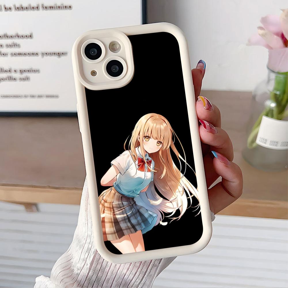 

Angel Mahiru Shina Phone Case for iPhone 17 16 15 14 13 12 11 Air Pro Max Plus White Soft TPU Shockproof Cover iPhone 16 Pro Max