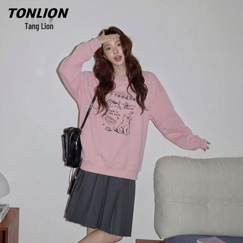 TonLion Women s Graphic Pullover Sweatshirt L
