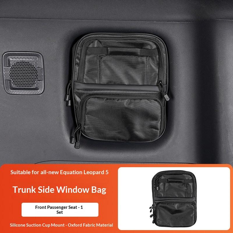 For BYD Leopard 5 Denza B5 Car Trunk Side Window Storage Bag Rear Sill Organizer Pocket Interior Modification