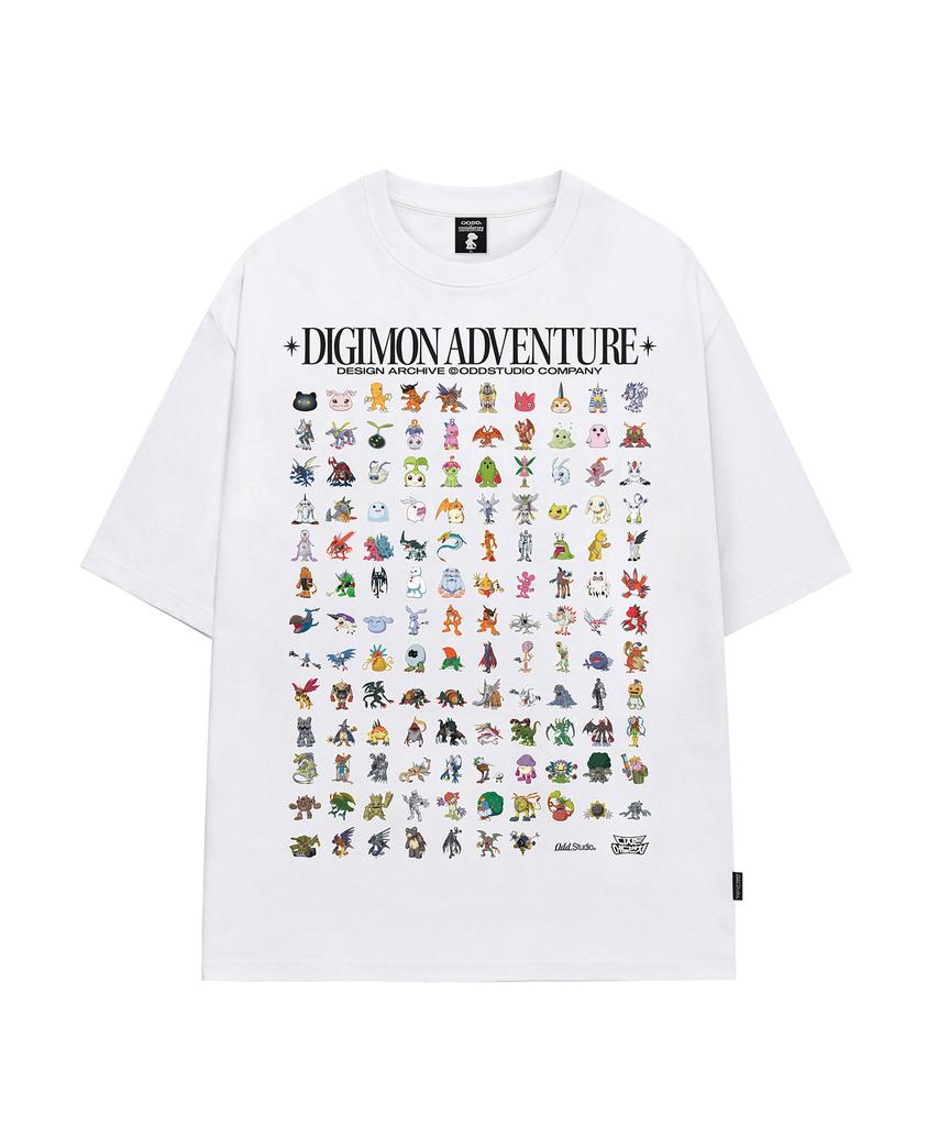 ODDSTUDIO [Digimon Adventure] Digimon All Characters Overfit T-Shirt - 2 Colors