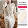 Maternity Labor Gown & Nursing Pajama Set with Built-in Bra for Spring/Summer