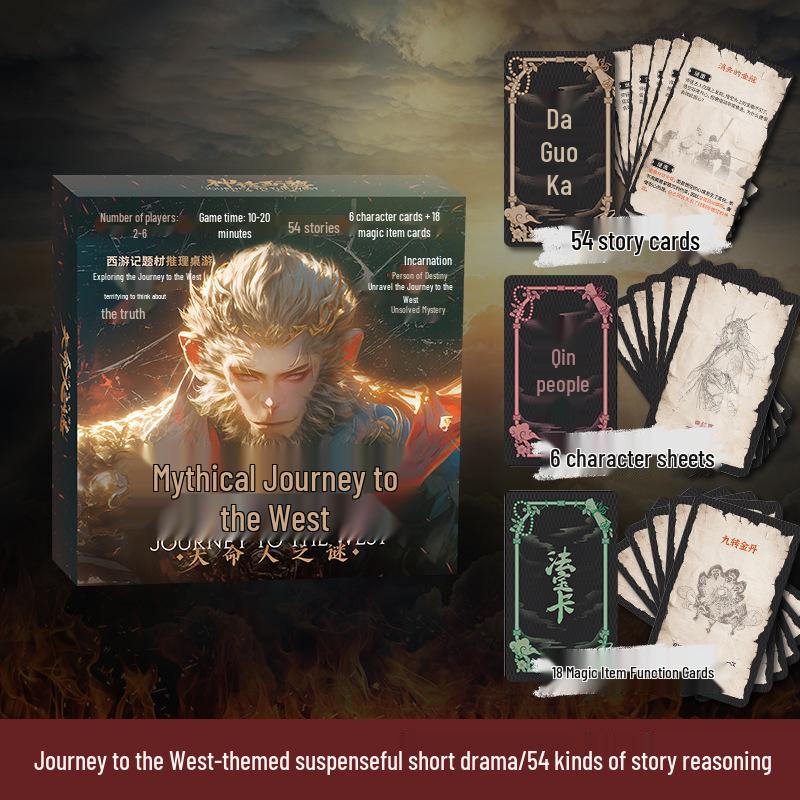 Mythical Journey: Destiny s Chosen - Black Wukong Deduction Card Game for 2-6 Players