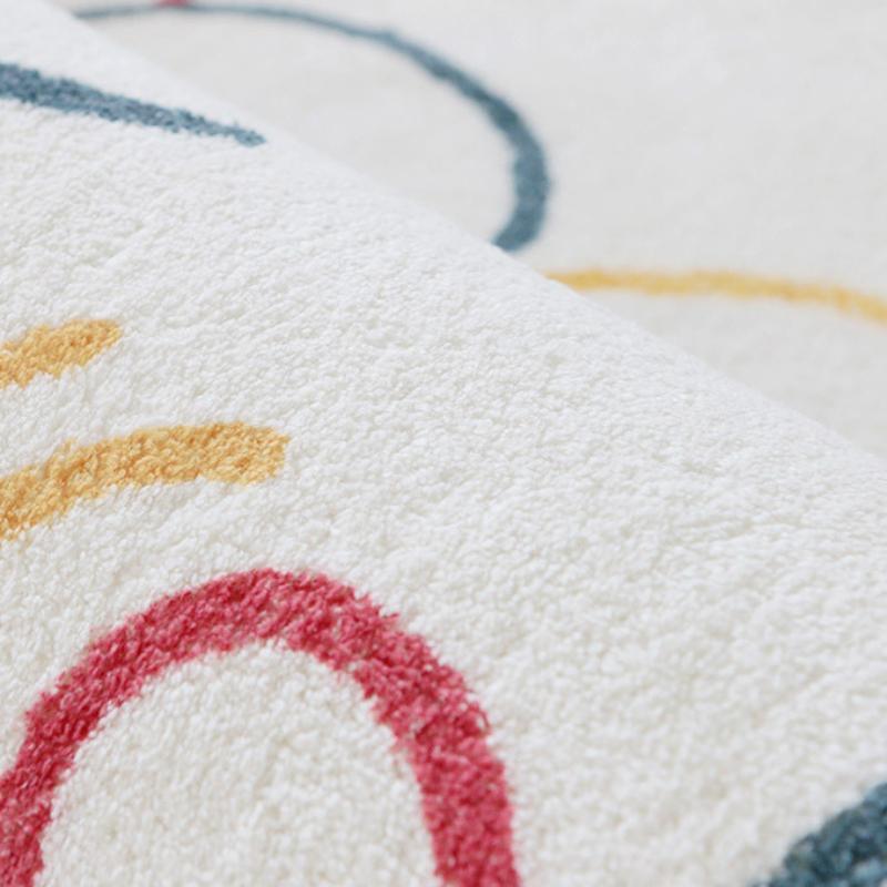Imitation Cashmere Rug Living Room Carpet Non Slip Wear Resistant Bedroom Decoration Cartoon Fluffy Soft High Quality White Rug 