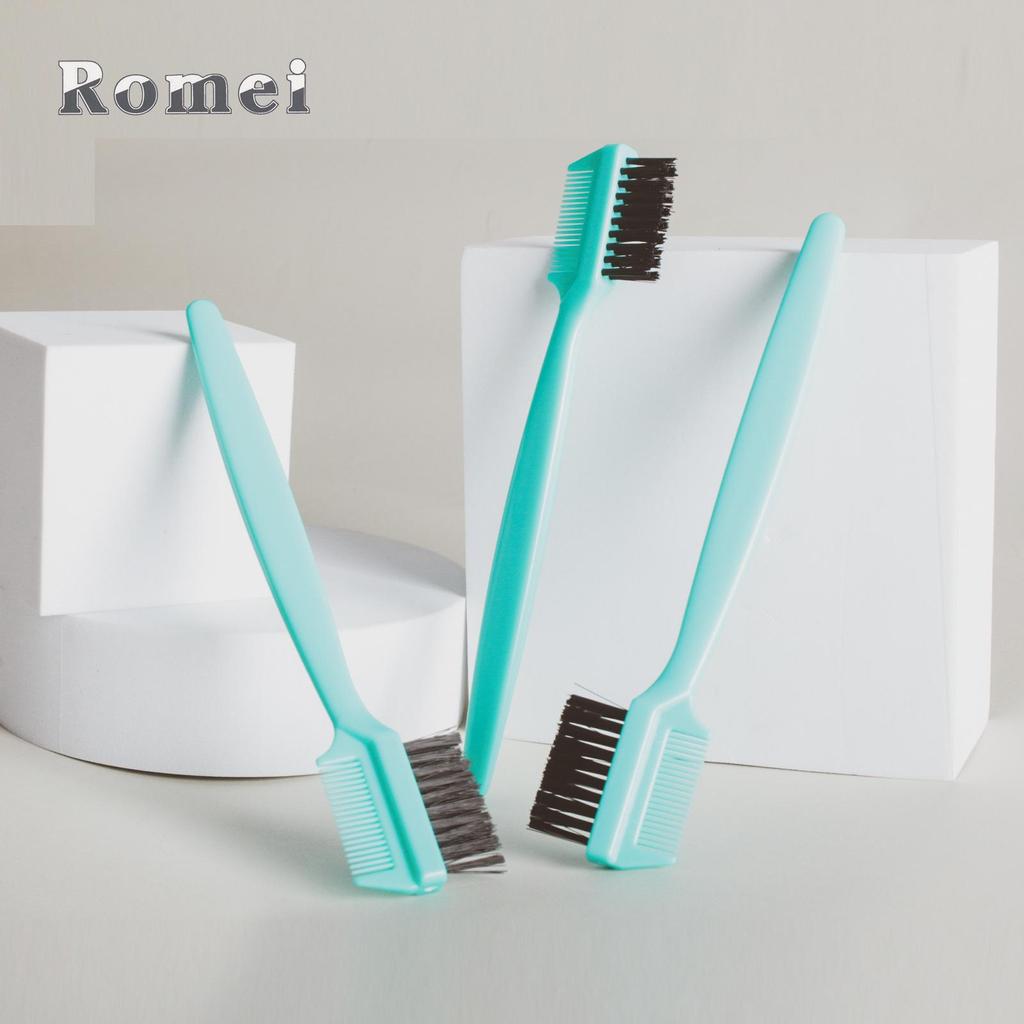 Black Plastic Eyelash Brush with Flocking Brush & Double-Ended Comb