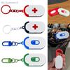 Mini Sliding Pill Box Keychain Medication Organizer Multiple Compartments Travel Pill Organizer Portable Pill Pod Tablet Case
