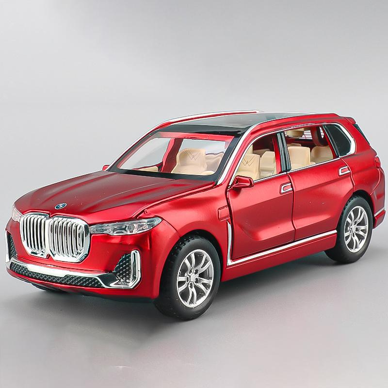 1/32 BMW X7 Off Road SUV Alloy Metal Diecast Model Car Home Trendy Toy Decorations Micro Vehicles Pull Back with Light Birthday