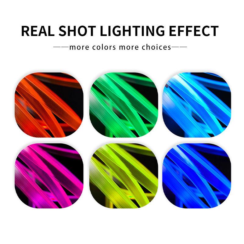 2-5M Car Console Decor Light RGB Ambient LED Light Strip USB Fiber Optic Atmosphere Lamp 8 Color Changing for Car Interior Decor