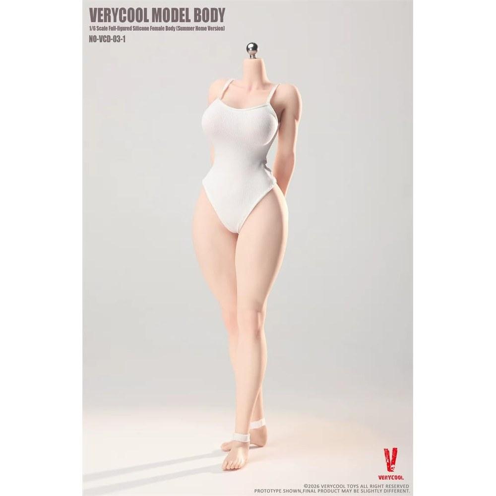 TOYBARJAPAN VeryCool Model VCD-03-1 1/6 Action Figure Painted Pre-assembled 3rd Body Platinum Silicone Voluptuous Asian Female Body and Clothing Set