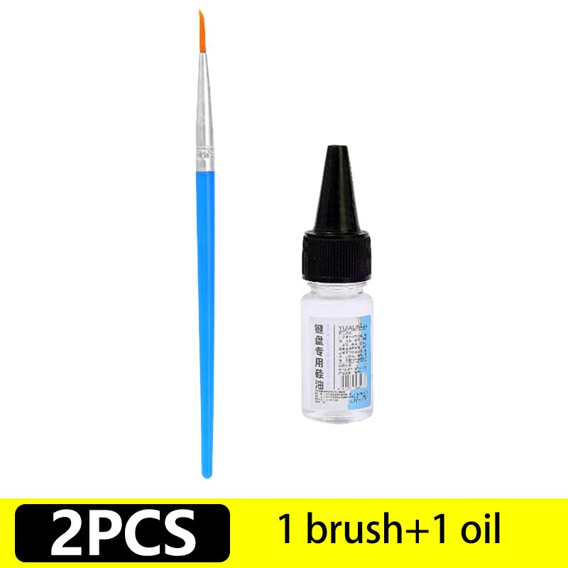 4 In 1 Mechanical Keyboard Lubricant Grease Oil for Axes Mechanical Friction Lubrication Kit with Brush Keycap Puller Set