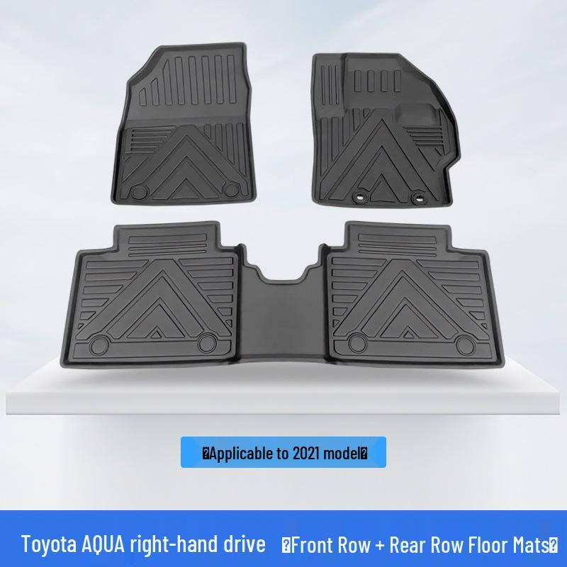 Non-Slip Eco-Friendly TPE Foot and Trunk Mats for Right-Hand Drive Toyota Aqua Prius C