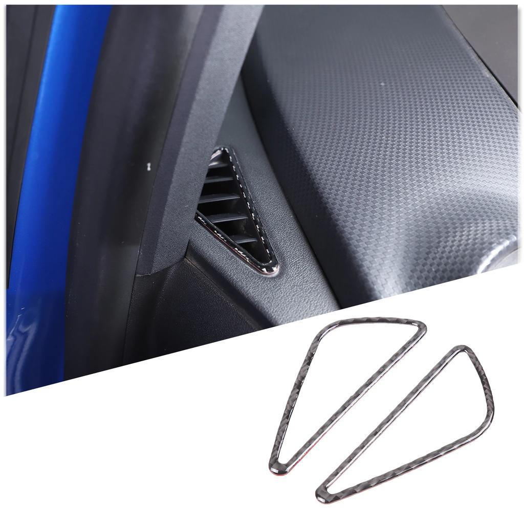 For SEAT Leon Mk2 1P 2008-2012 Soft Carbon Fibre Car Central Control Gear Shift Air Outlet Panel Trim Sticker Car Accessories F6