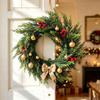 Evergreen Artificial Pine Garland Snowy Frosted Pine Berry Wreath Christmas Tree Decor  Festival