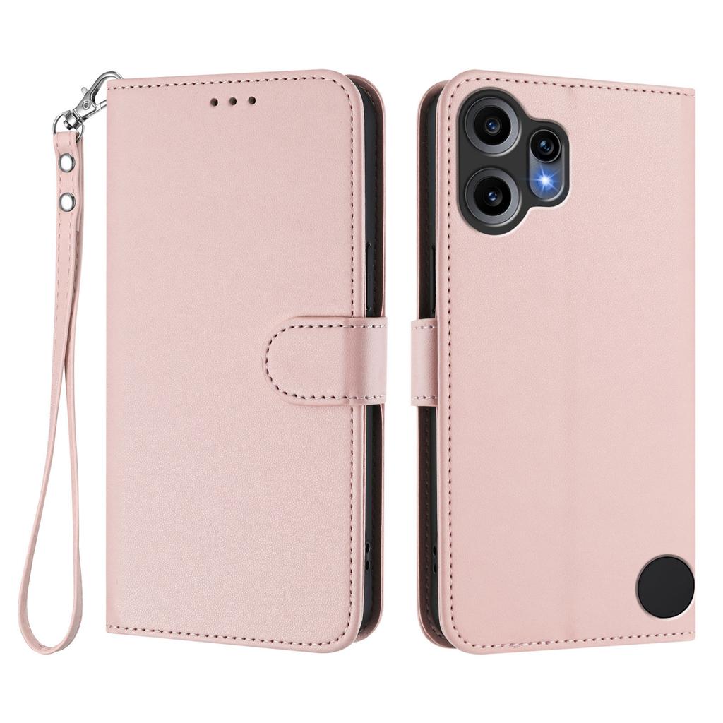 For Nothing CMF Phone 2 Pro Leather Case Wallet Stand Phone Cover with Wrist Strap