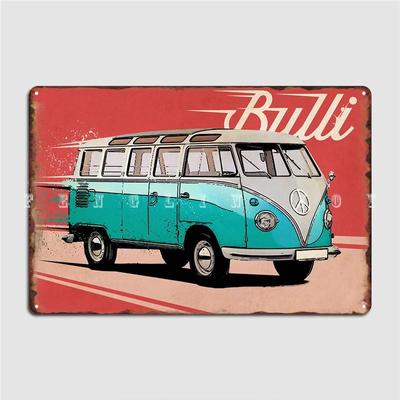 Bulli Metal Sign Printing Garage Club Wall Mural Plates Tin Sign Posters