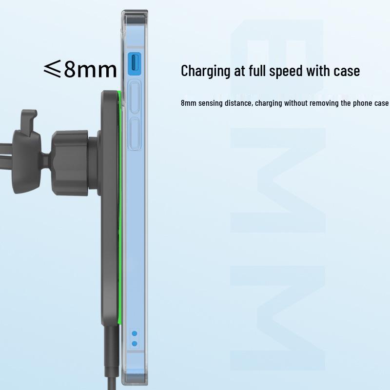 Magnetic Wireless Car Charger for Apple Phones: Fast Charging Car Mount