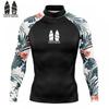 T-shirt Surfing Suit UPF50 Sunscreen Beach Swimsuit Diving Jellyfish Long Sleeve Split Top