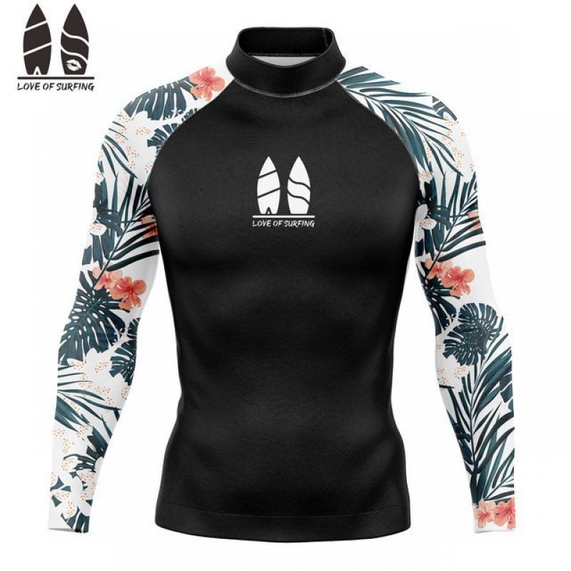 T-shirt Surfing Suit UPF50 Sunscreen Beach Swimsuit Diving Jellyfish Long Sleeve Split Top