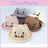 Bambini Ragazzi Ragazze Cappello di Paglia Estivo con Gatto Protezione Solare Traspirante Cappello da Sole per Bambini