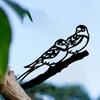 Metal Swallows Bird Silhouette Rustic Outdoor Home & Garden Decor "Birds of a Feather" Design Perfect Housewarming Gift